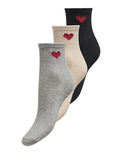  Only - ONLHannah Heart 3-Pak Strømper